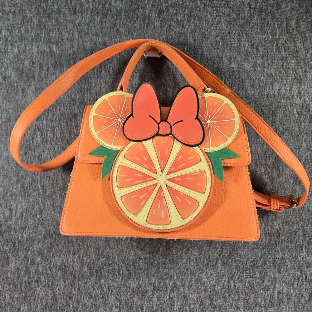 Disney Our Universe Minnie Mouse Orange Citrus Crossbody Bag Small Bow